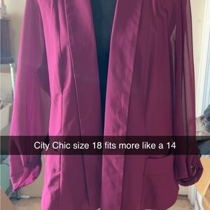 City Chic Women's Deep Purple Blazer